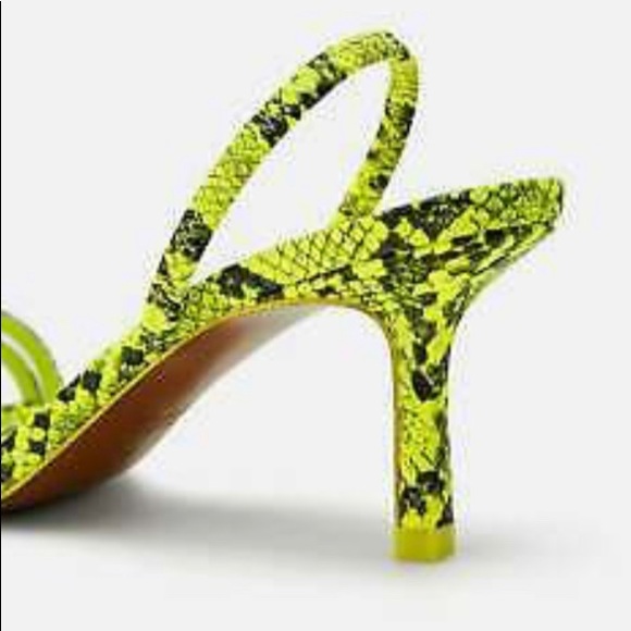 ZARA NWT Animal Print Heeled Sandals - Picture 4 of 8